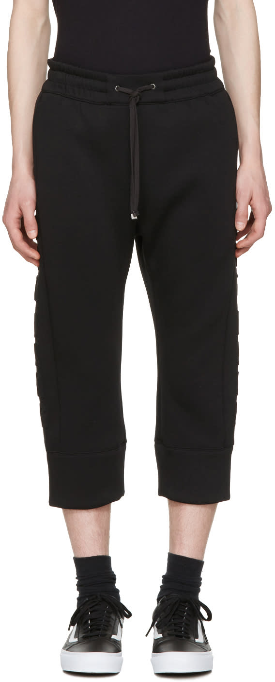 Helmut Lang Black 3d Logo Jogger Pants