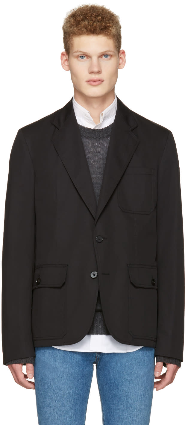 Maison Margiela Black Pocket Detail Blazer