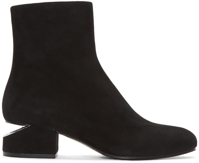 Alexander Wang Black Suede Kelly Boots