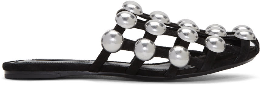 Alexander Wang Black Suede Amelia Sandals