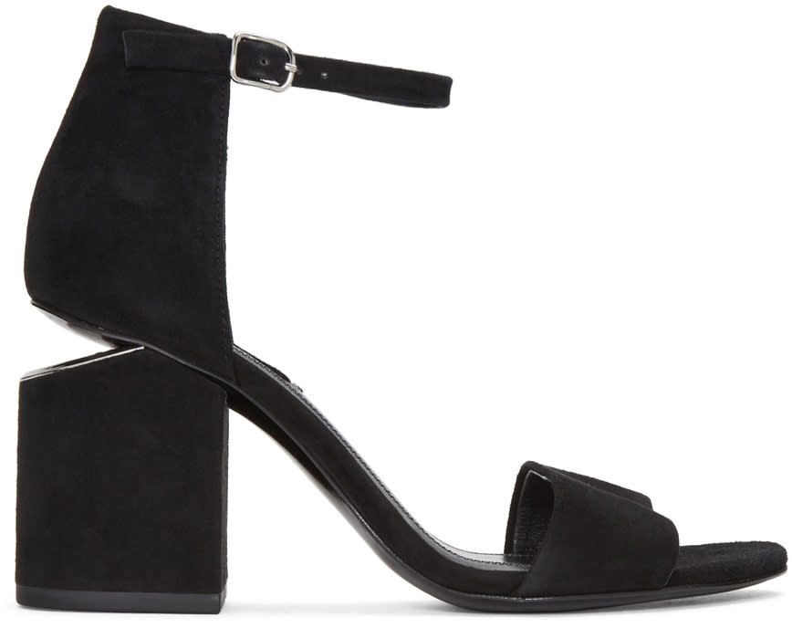 Alexander Wang Black Suede Abby Sandals