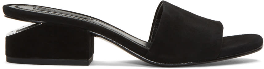Alexander Wang Black Suede Hollie Sandals