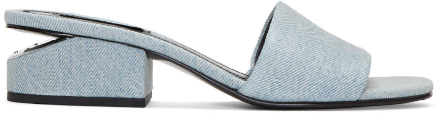 Alexander Wang Blue Denim Hollie Sandals