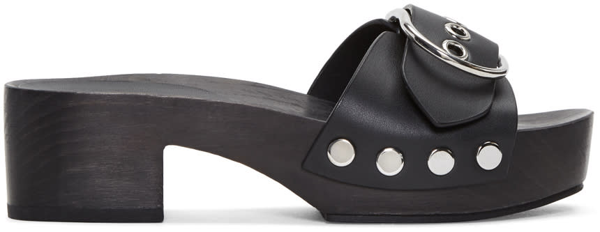 Alexander Wang Black Maya Clog Sandals