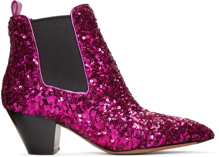 Marc Jacobs Black Sequin Kim Boots