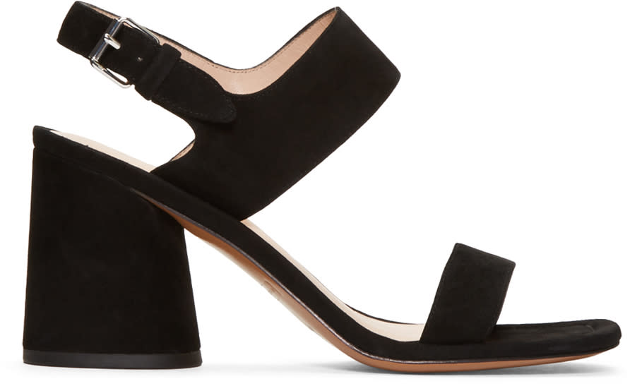 Marc Jacobs Black Suede Emilie Sandals