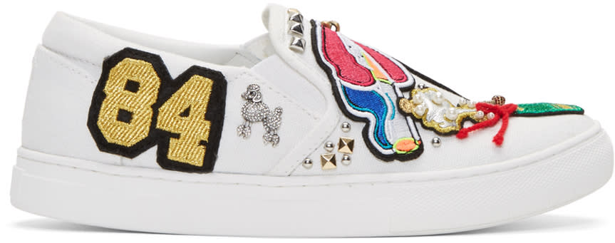 Marc Jacobs White Embroidered Mercer Sneakers