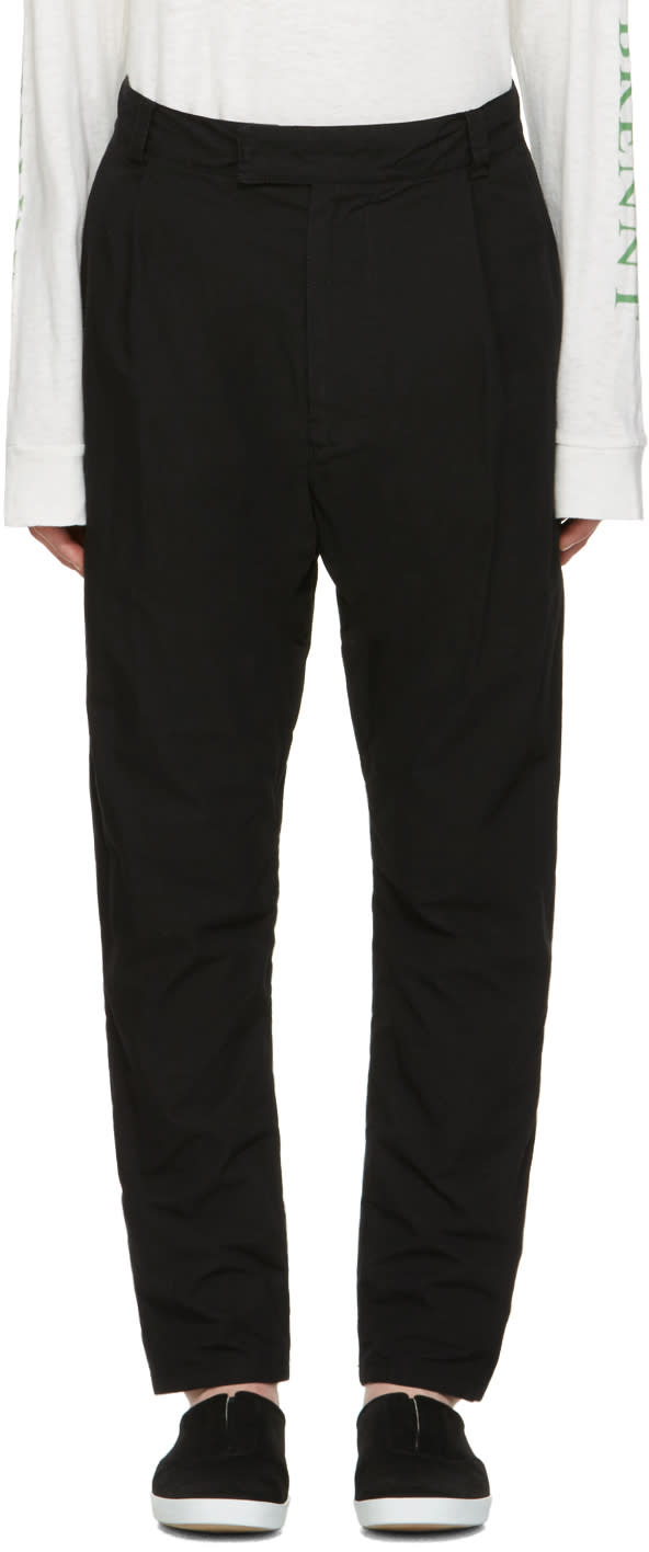 Robert Geller Black Cotton Trousers