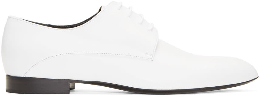 Jil Sander White Pointed Toe Derbys
