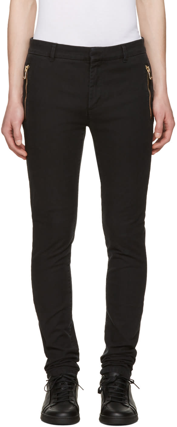 Balmain Black Slim Trousers