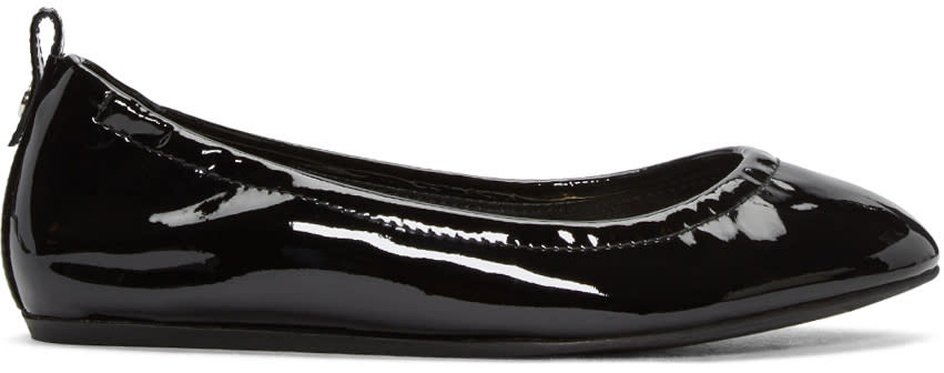 Lanvin Black Patent Leather Classic Ballerina Flats