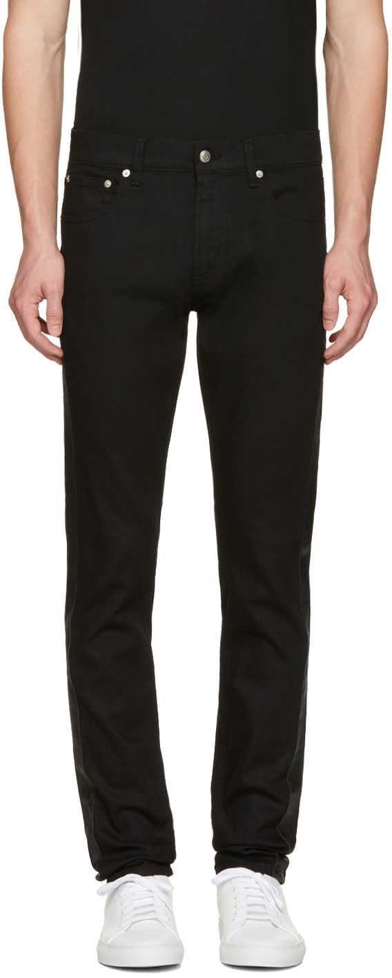 Alexander Mcqueen Black Side Stripe Jeans