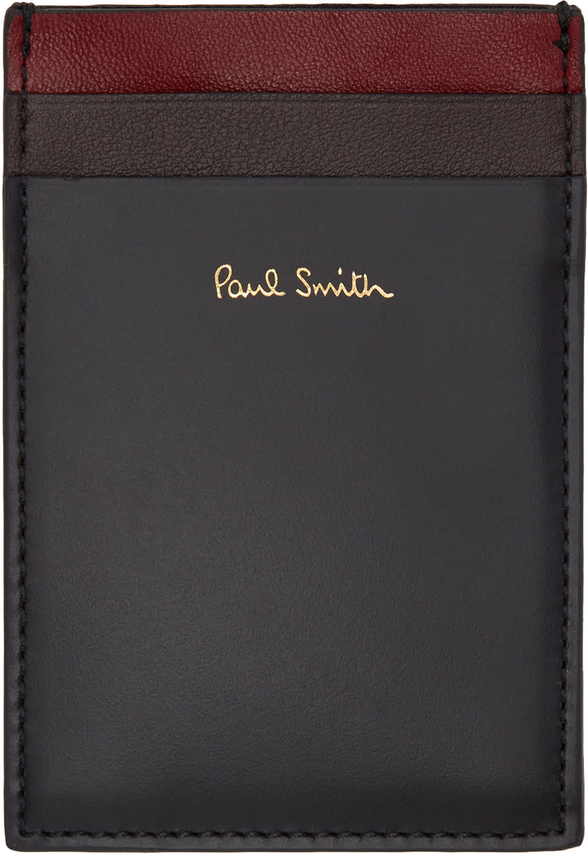 Paul Smith Black North South Card Holder