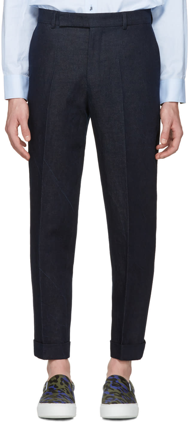 Paul Smith Navy Denim Trousers