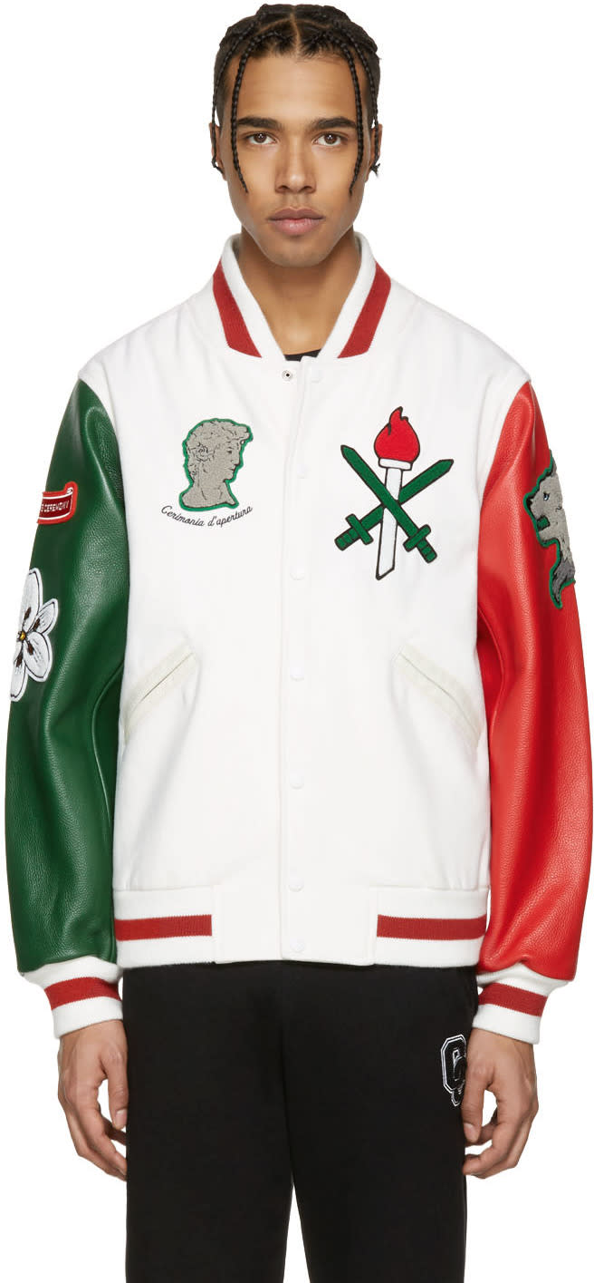 Opening Ceremony ホワイト イタリア グローバル バーシティ ジャケット