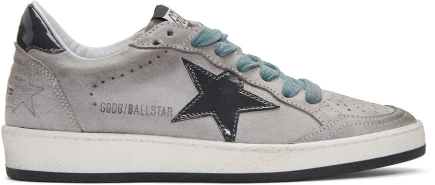 Golden Goose Grey Suede Ball Star Sneakers