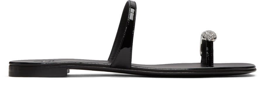 Black Patent Nuvorock Sandals