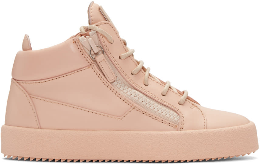 Giuseppe Zanotti Pink Mid-top London Sneakers