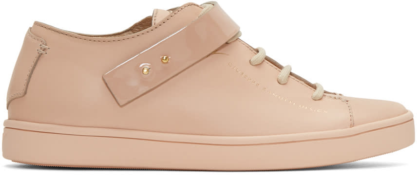 Giuseppe Zanotti Pink Leather Strap Sneakers