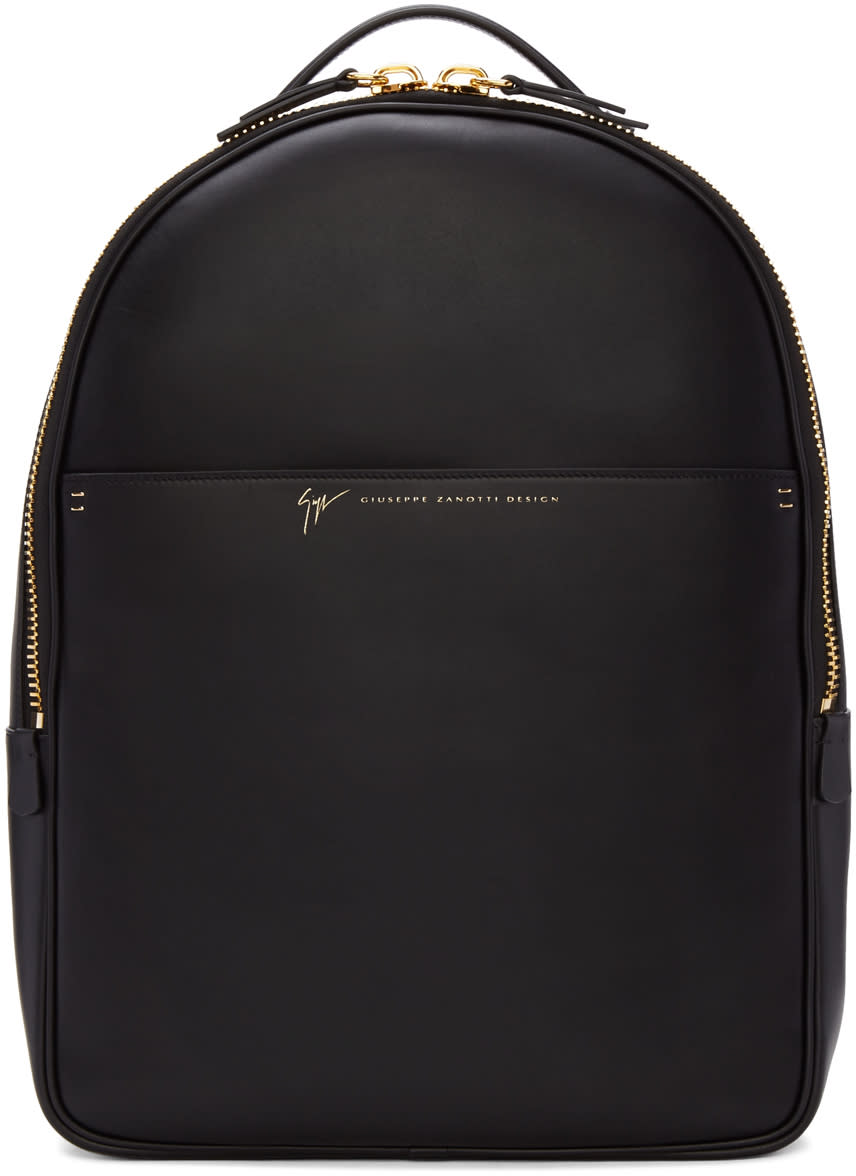 Giuseppe Zanotti ブラック レザー カルビー バックパック