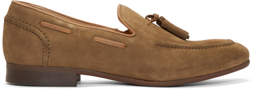 H By Hudson Tan Suede Pierre Loafers