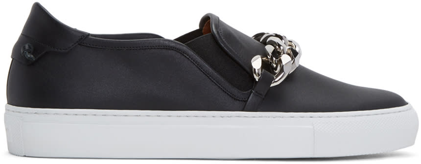 Givenchy Black Chain Skate Slip-on Sneakers
