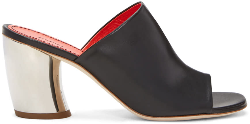Proenza Schouler Black Metal Heel Mules