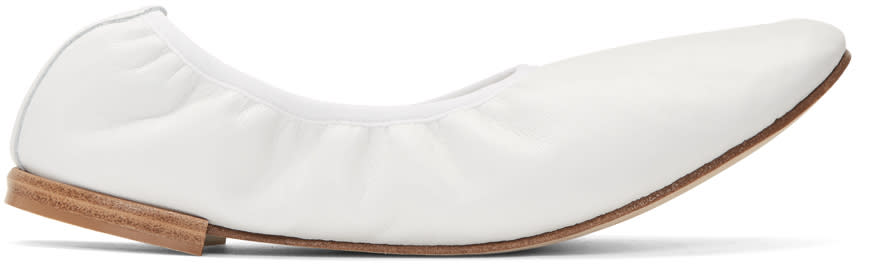 Repetto White Caruso Ballerina Flats