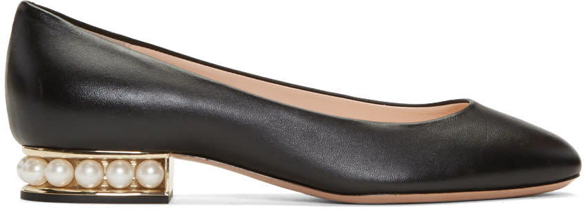 Nicholas Kirkwood Black Casatti Pearl Flats