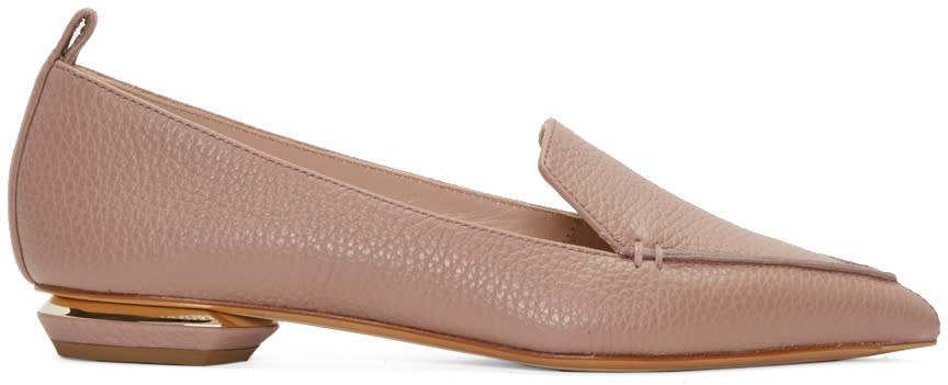 Nicholas Kirkwood Pink Leather Beya Loafers