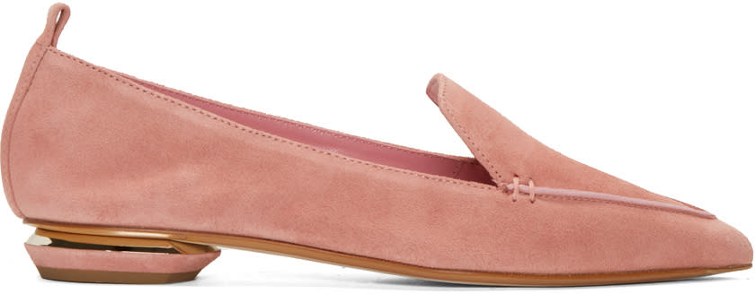 Nicholas Kirkwood Pink Suede Beya Loafers