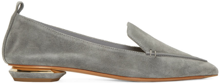 Nicholas Kirkwood Grey Suede Beya Loafers