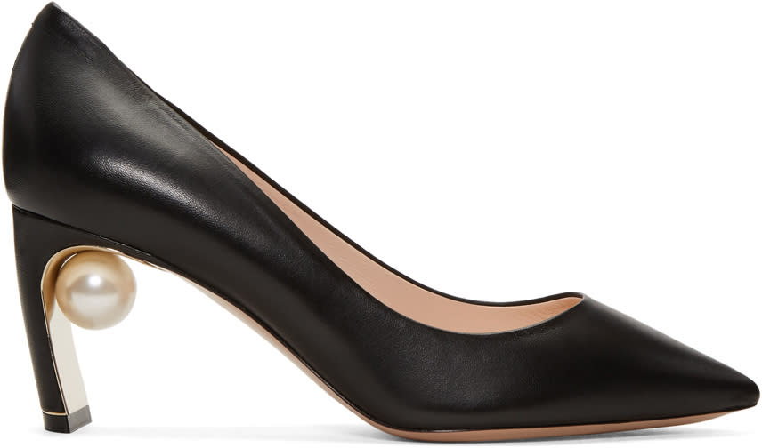 Nicholas Kirkwood Black Maeva Pearl Heels