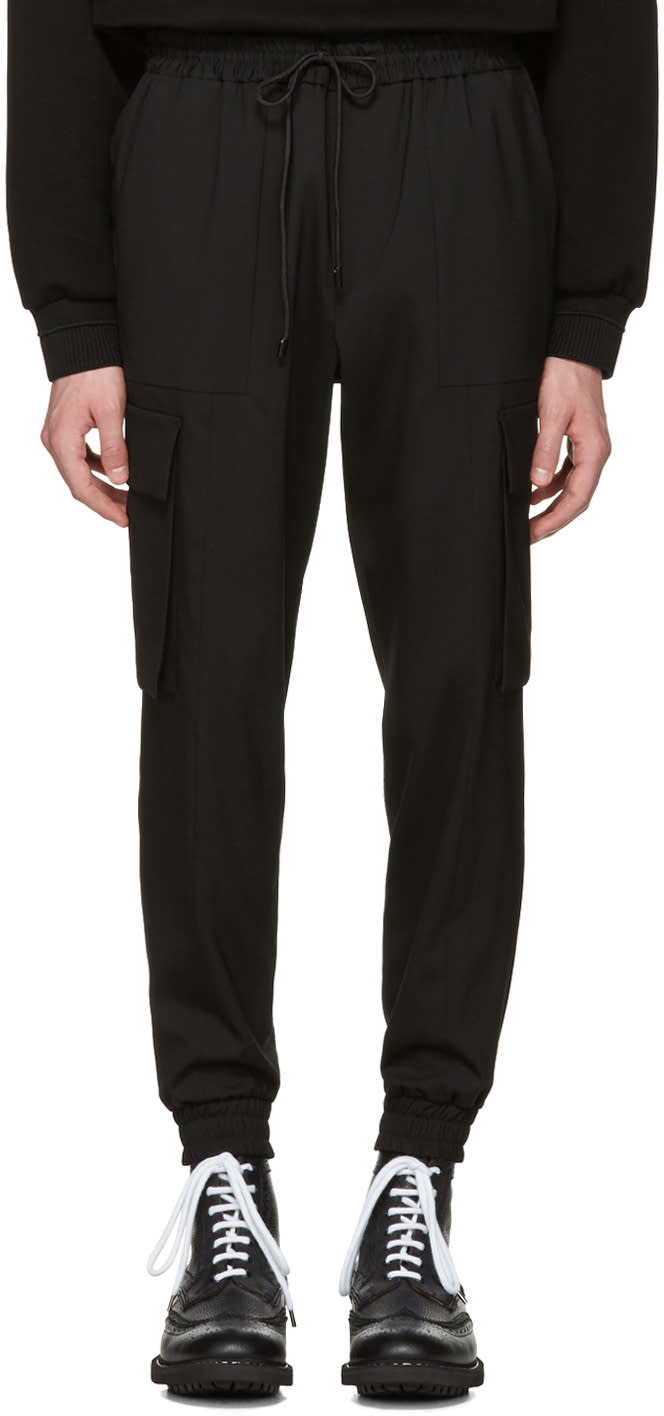 Juun.j Black Drawstring Cargo Trousers