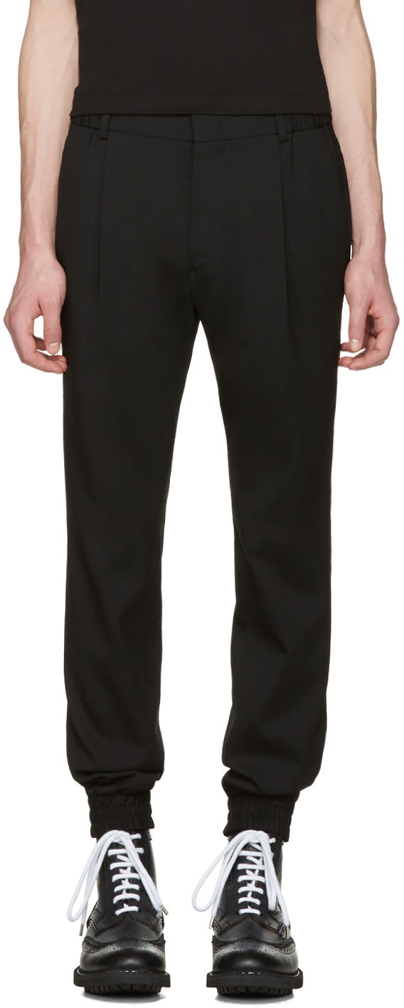 Juun.j Black Slim Cuff Trousers