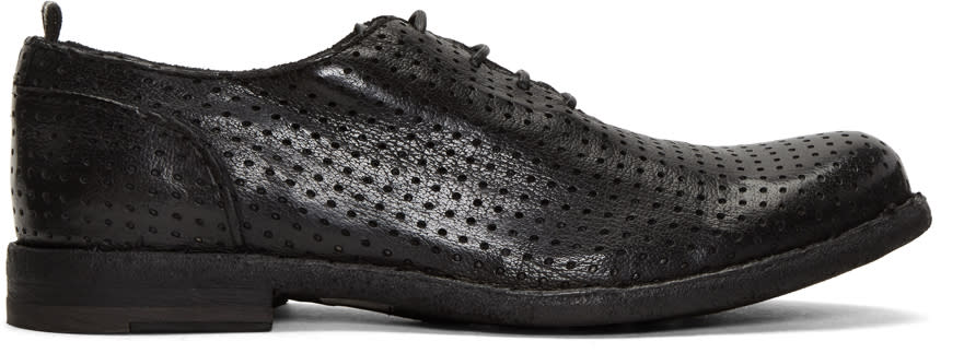 Officine Creative Black Perforated Ideal 23 Derbys