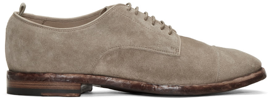 Officine Creative Grey Suede Princeton Derbys