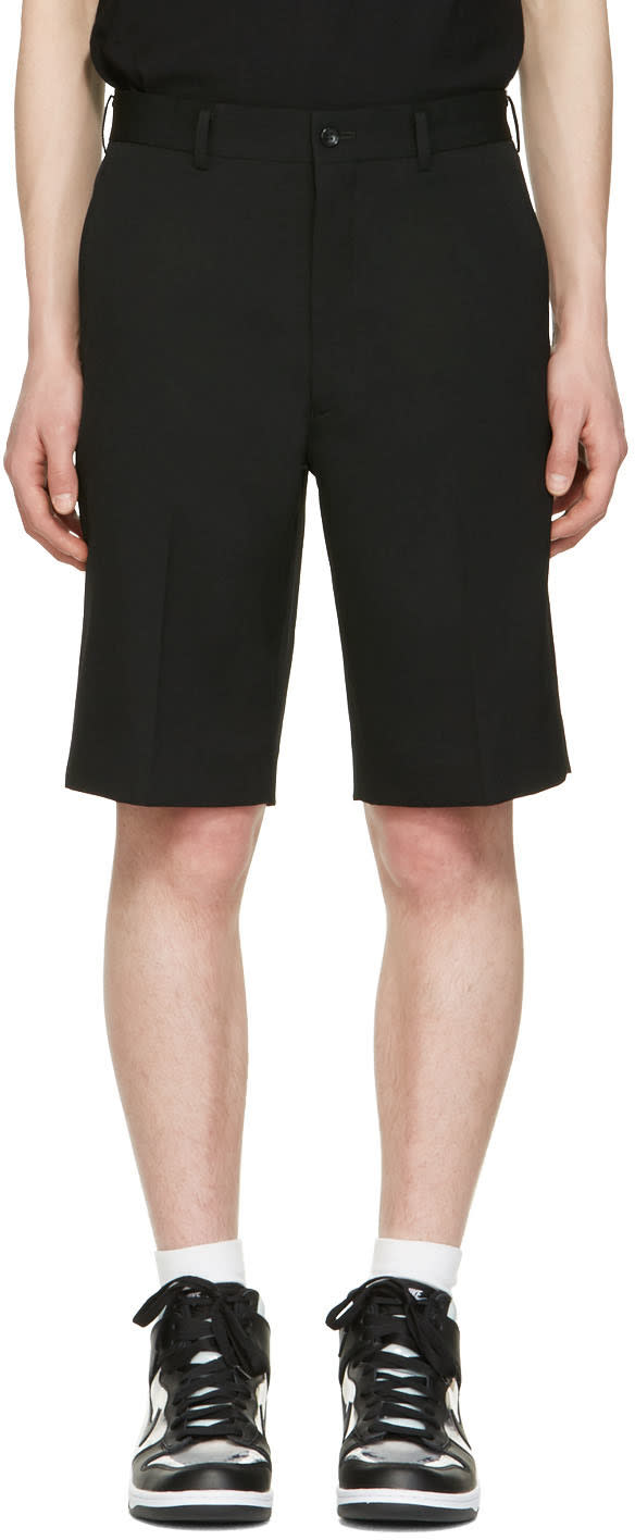 Comme Des Garcons Homme Plus Black Gabardine Shorts