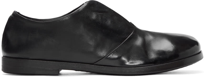 Marsell Black Laceless Lista Oxfords