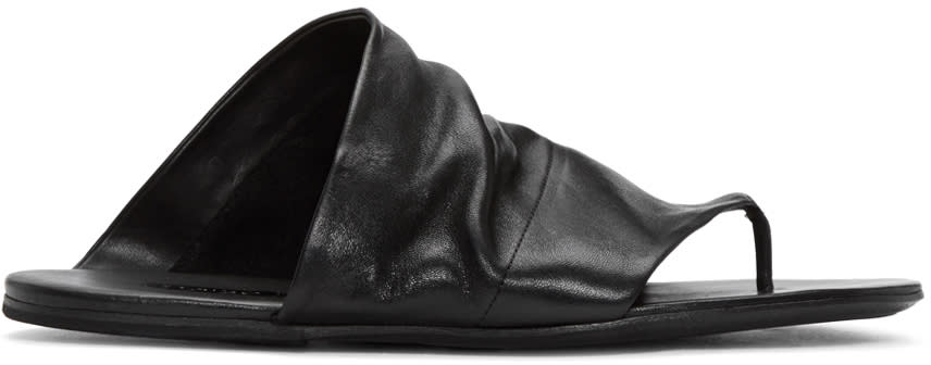 Marsell Black Leather Arsella Sandals