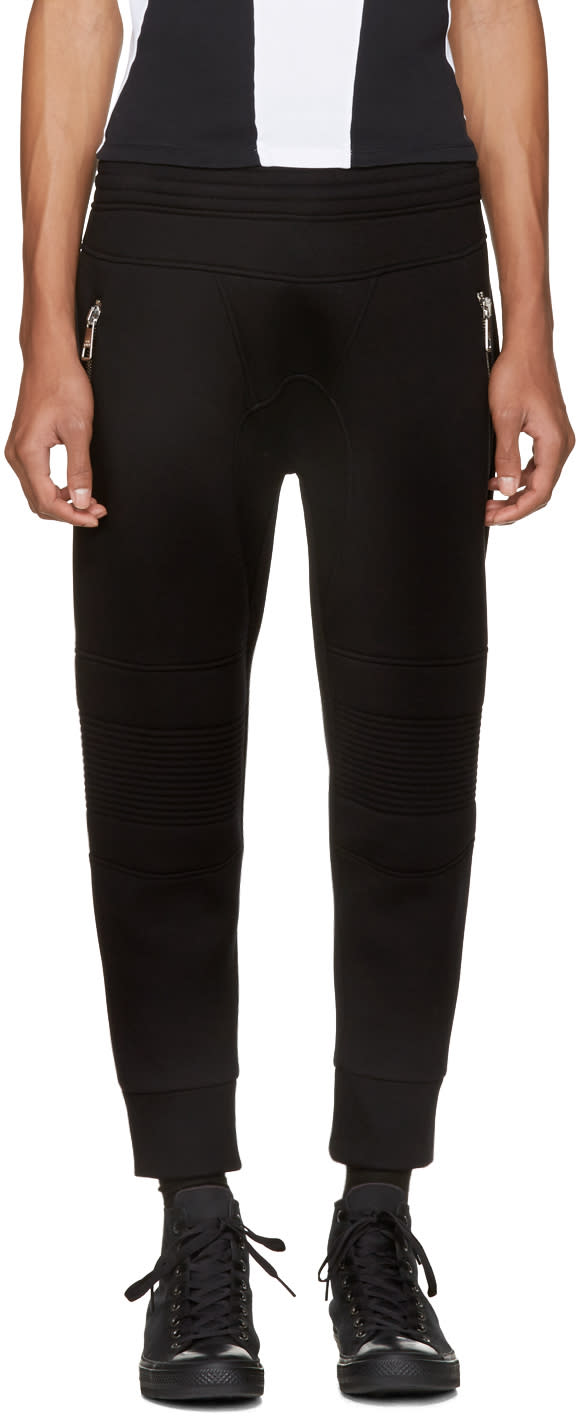 Neil Barrett Black Classic Biker Lounge Pants