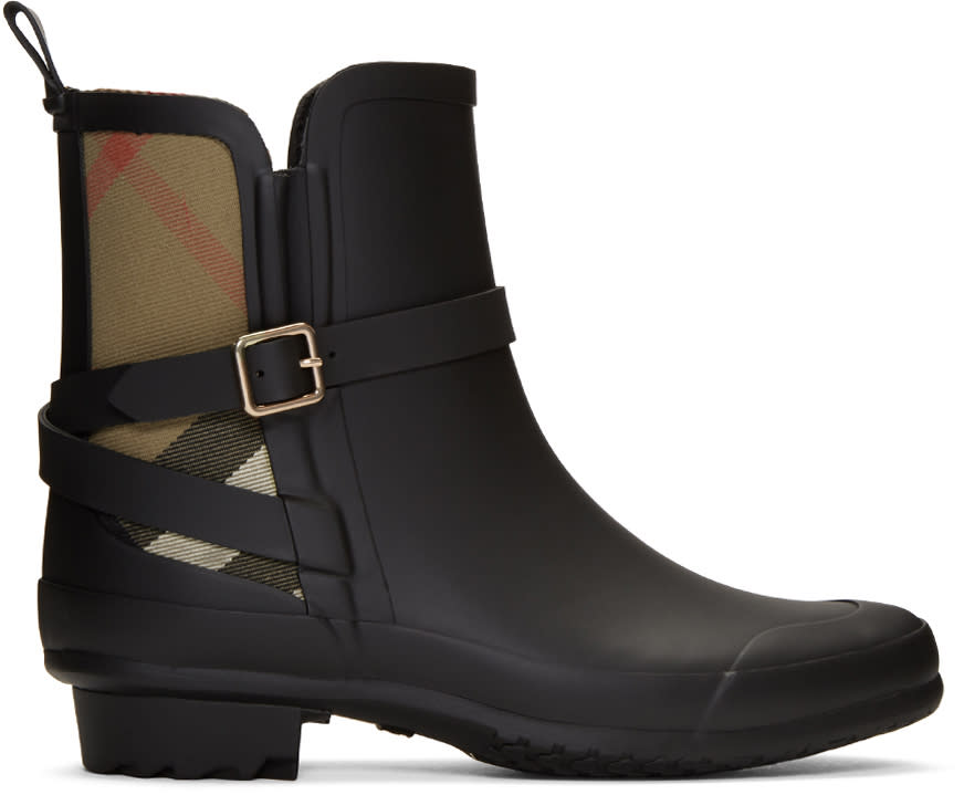 Burberry Black Riddelstone Rain Boots