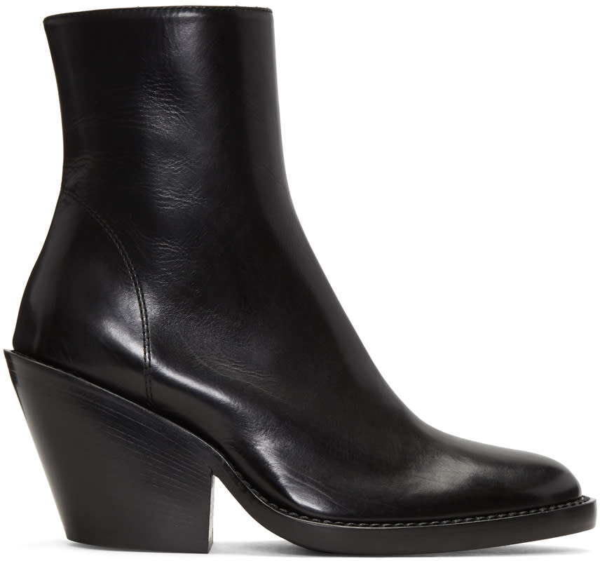 Ann Demeulemeester Black Ankle Boots
