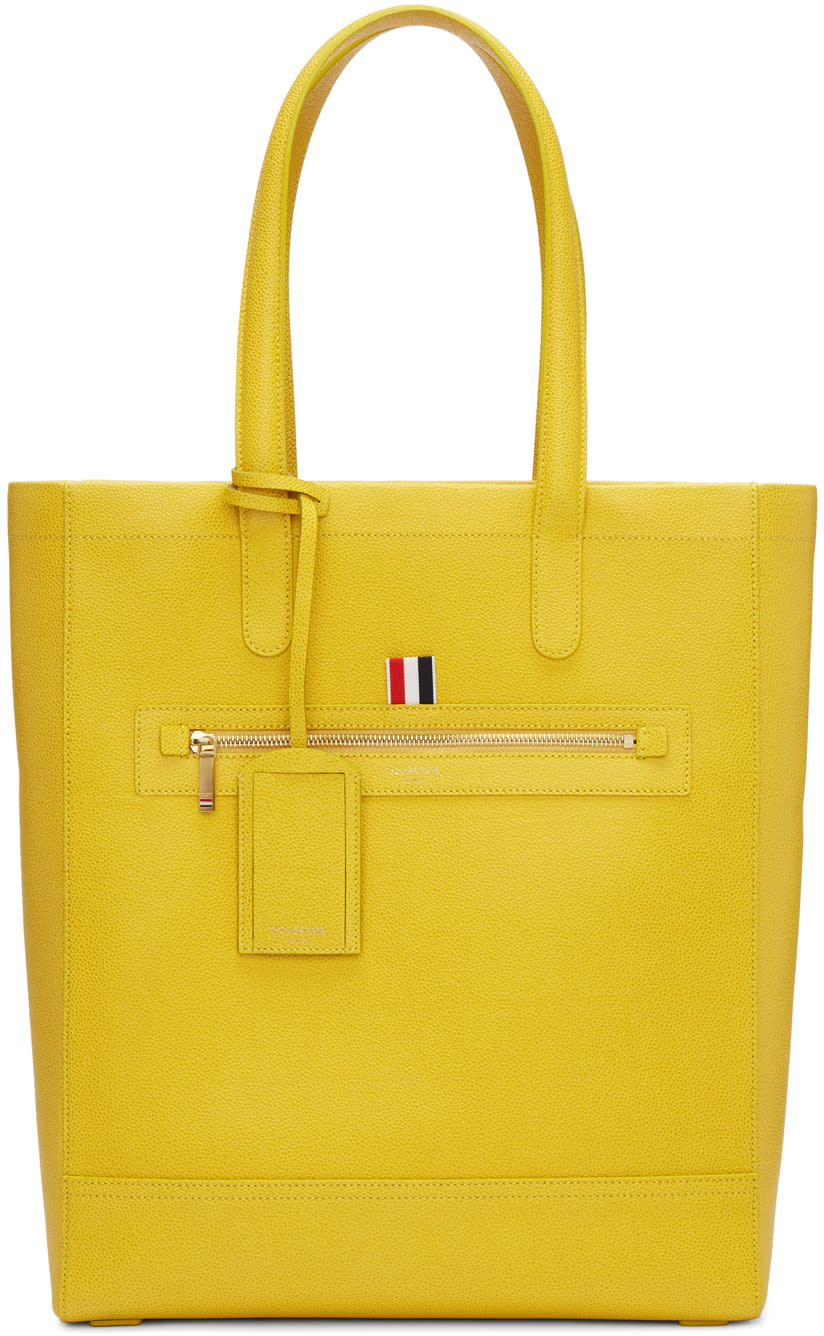 Thom Browne イエロー レザー トート