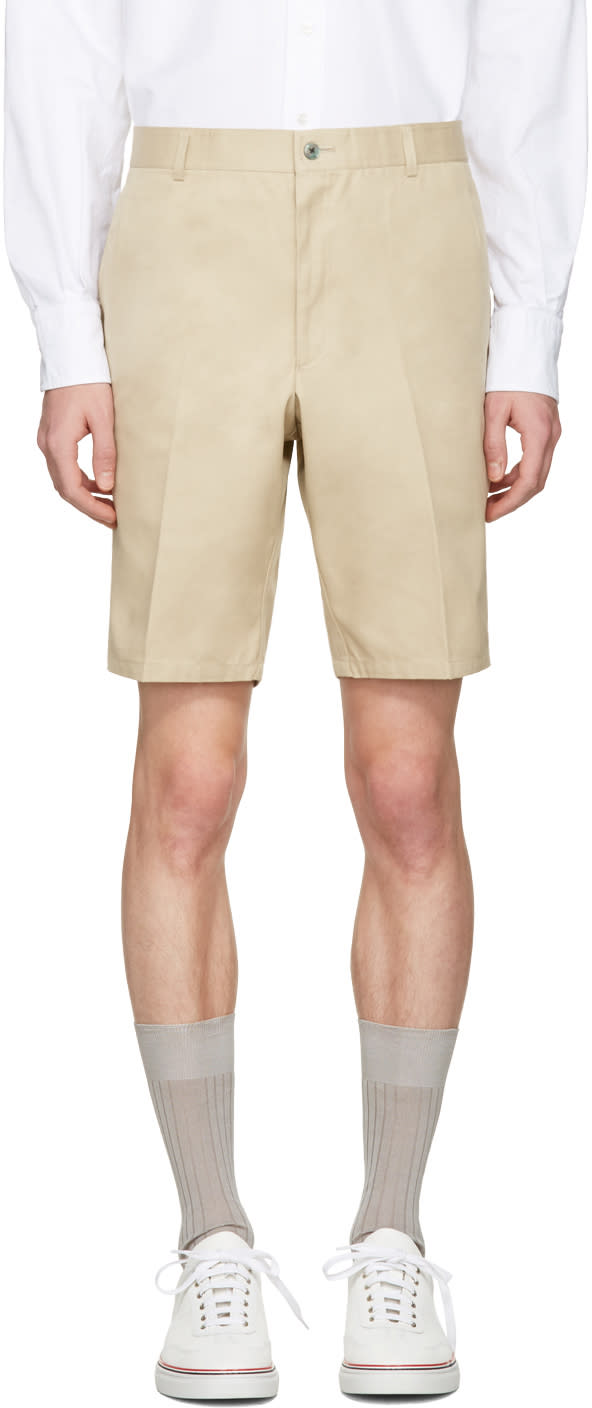 Thom Browne Khaki Unconstructed Chino Shorts