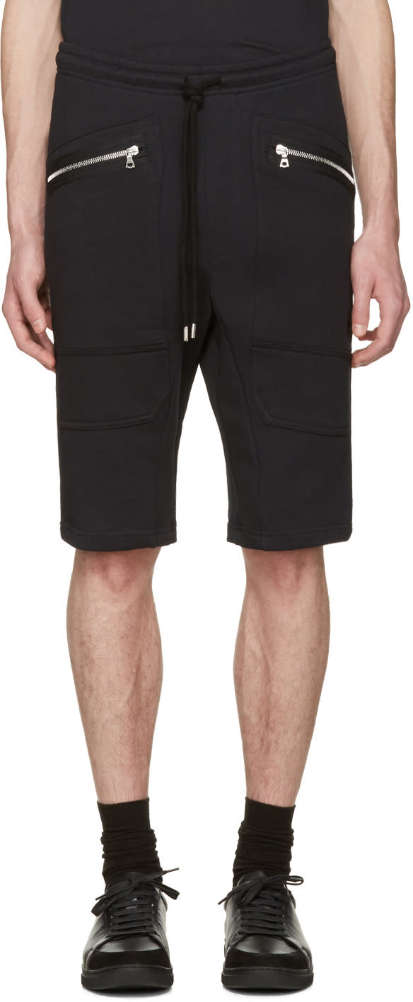Markus Lupfer Black Zip Pockets Lounge Shorts