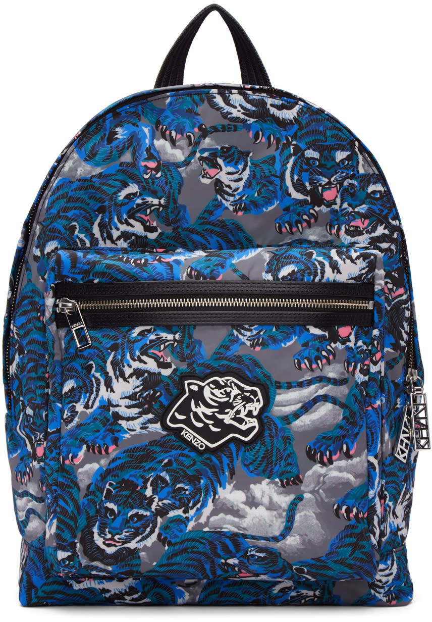 Kenzo ブルー フライング タイガー バックパック
