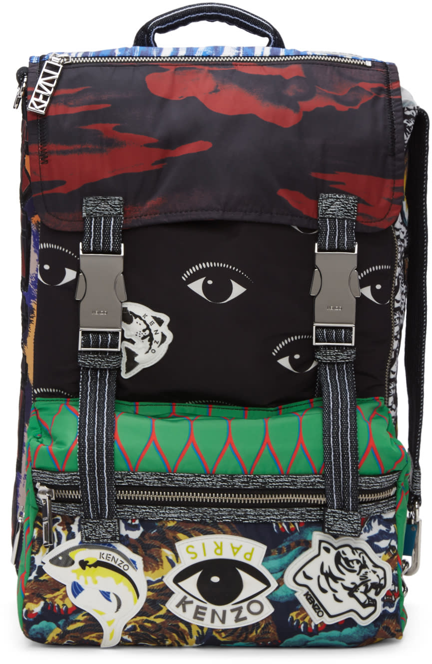 Kenzo マルチカラー アイ バックパック