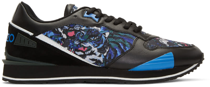 Kenzo Blue Flying Tiger Running Sneakers
