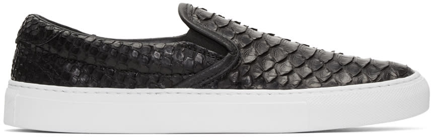 Diemme Black Python Garda Slip-on Sneakers